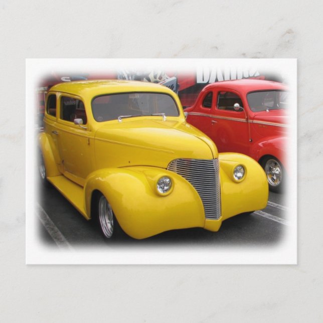 Cartão postal do Carro vintage Funky! (Frente)
