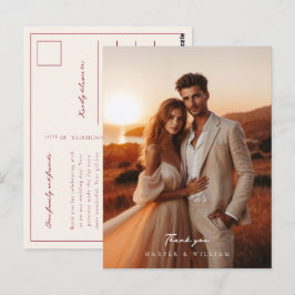 cartão postal do casamento fotográfico