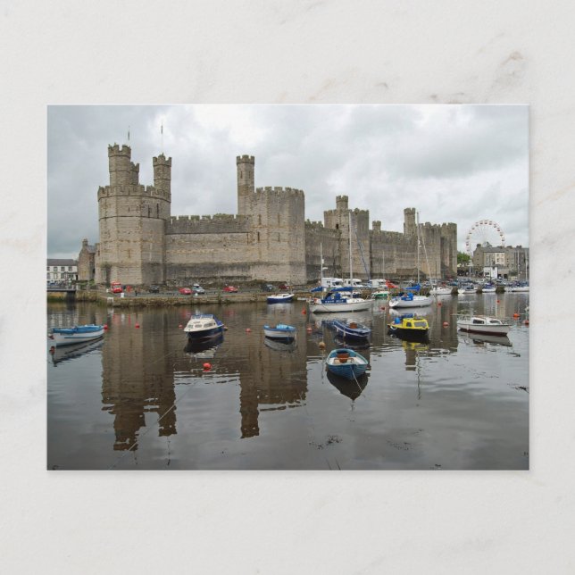 Cartão postal do Castelo de Caernarfon (Frente)