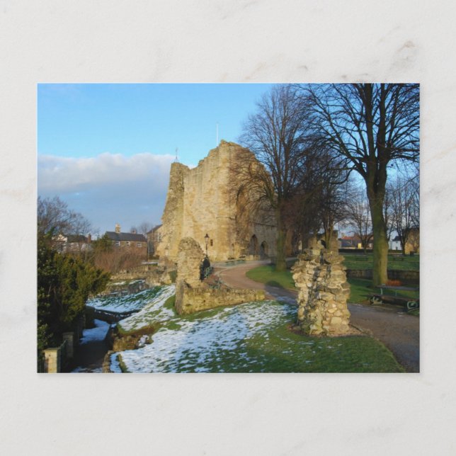 Cartão postal do Castelo de Knaresborough (Frente)