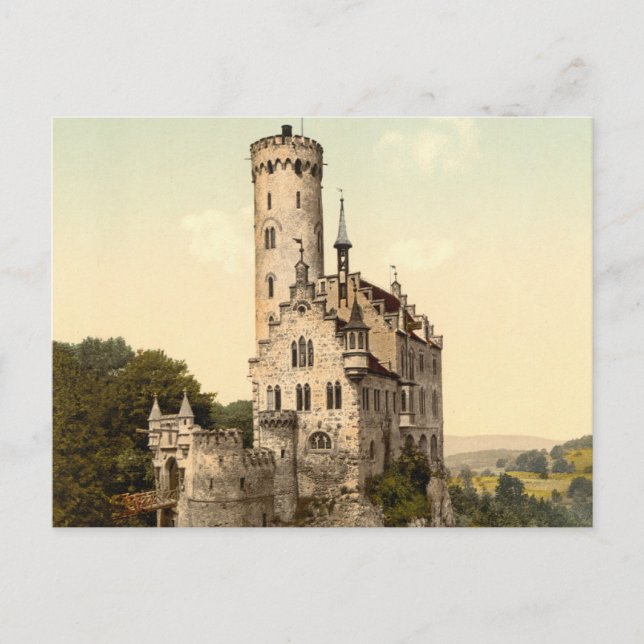 Cartão postal do Castelo de Lichtenstein (Frente)