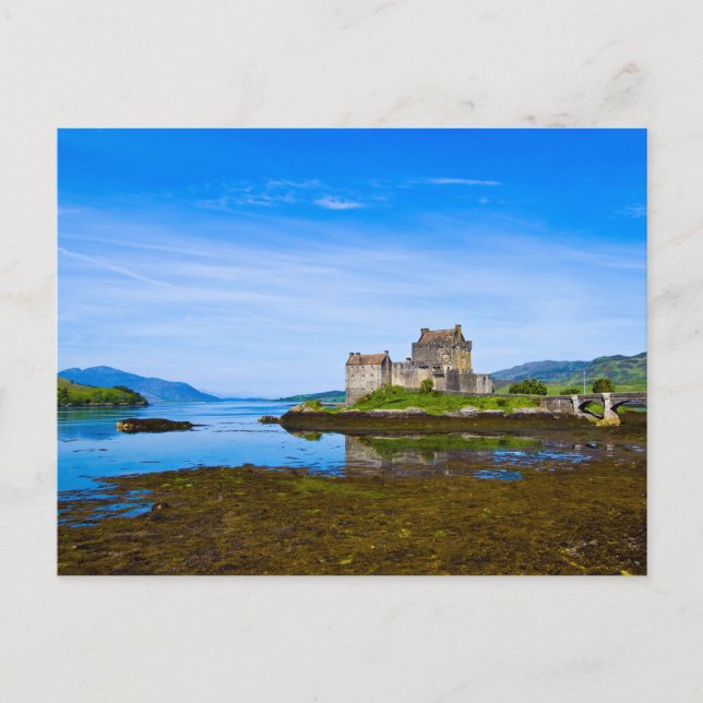 Cartão postal do Castelo Eilean Donan, Escócia (Frente)