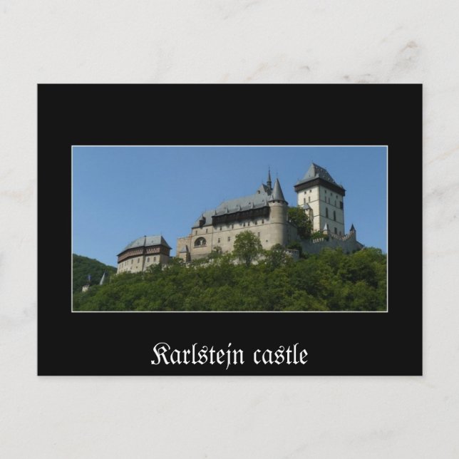 Cartão postal do castelo Karlstejn (Frente)