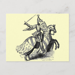 Cartão postal do Cavaleiro em Horseback