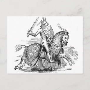 Cartão postal do Cavaleiro sobre Horsback