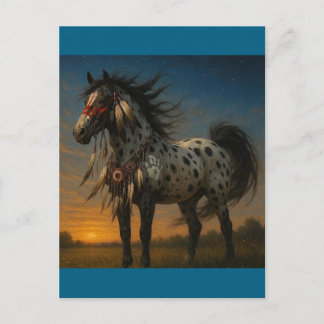 Cartão postal do Cavalo Appaloosa Americano Nativo
