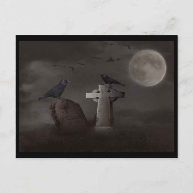 cartão postal do cemitério de corvos (Frente)