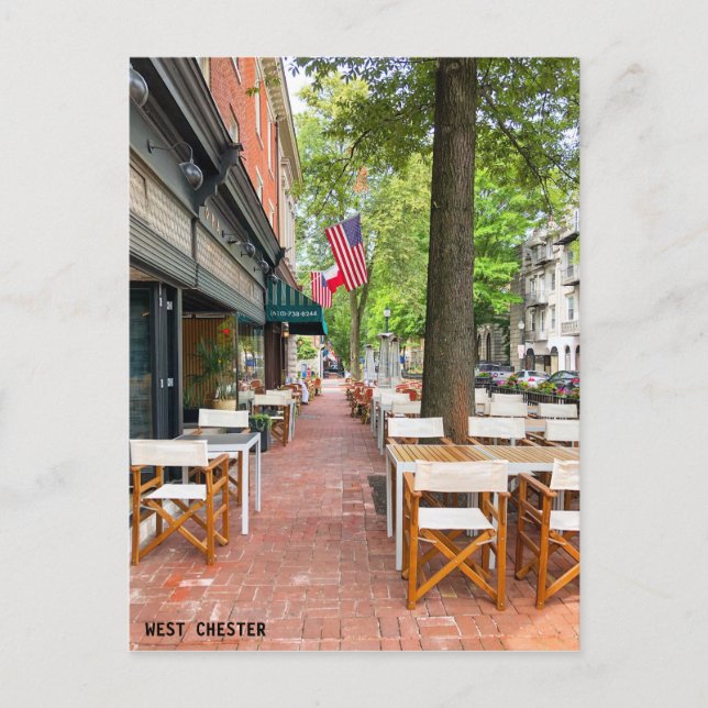 Cartão postal do centro West Chester (Frente)
