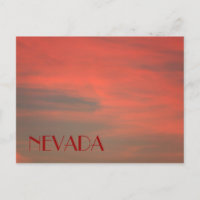 Cartão postal do céu vermelho de NEVADA