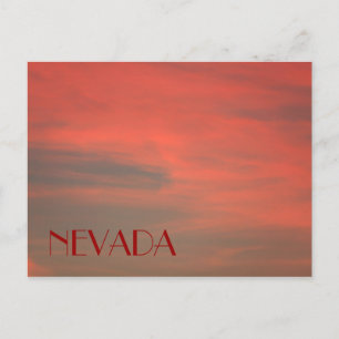 Cartão postal do céu vermelho de NEVADA