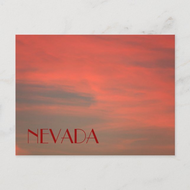 Cartão postal do céu vermelho de NEVADA (Frente)