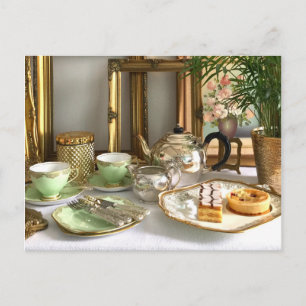 Cartão postal do chá da tarde