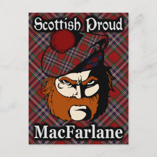 Cartão postal do Clan MacFarlane Tartan escocês