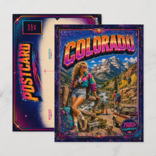 Cartão postal do Colorado dos anos 80 Retro