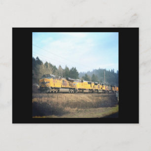 Cartão postal do comboio de locomotiva