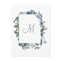 Cartão postal do Convite de casamento Monograma Bo