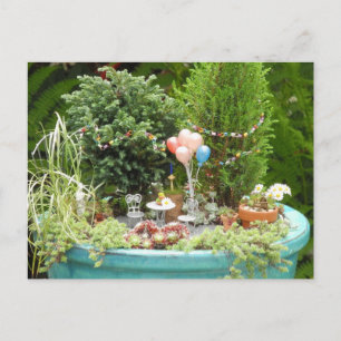 Cartão-postal do convite de festas