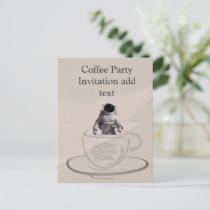 Cartão postal do Convite de festas Café