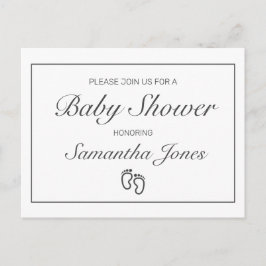 Cartão-postal do Convite para Anúncio de Chá de fr