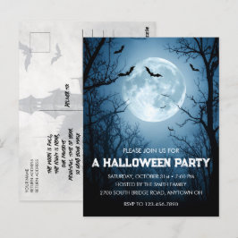 Cartão-postal do Convite para Festa de Halloween d