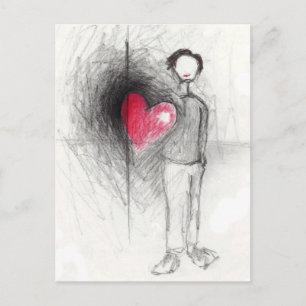 Cartão Postal do Coração Feliz