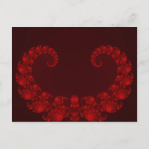 Cartão postal do coração vermelho profundo