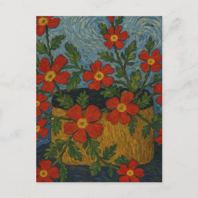 Cartão postal do Crimson Phlox (Frente)