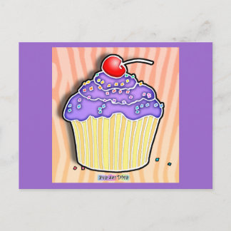 CARTÃO POSTAL DO CUPCAKE Fosco lavanda
