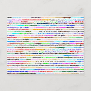 Cartão postal do design de texto de Filadélfia II