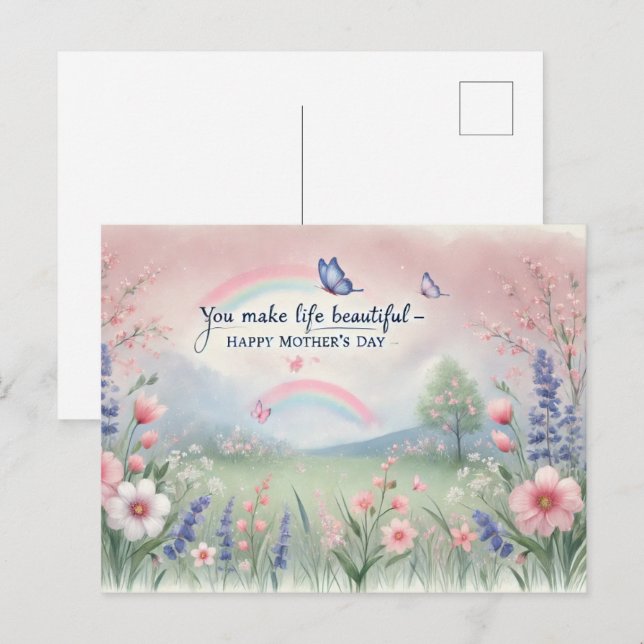 Cartão postal do Dia das Mães (Frente/Verso)