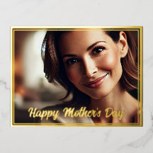 Cartão-postal do dia de as mães com Folha de Foto 