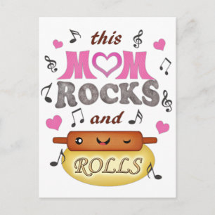 Cartão postal do dia de as mães / Mãe Rock & Assar
