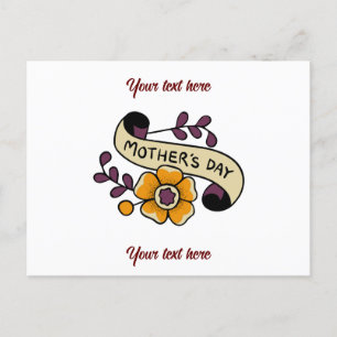 Cartão postal do dia de as mães - personalize as p