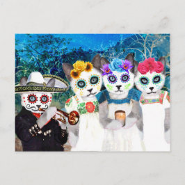 Cartão postal do Dia De Los Muertos Kittens