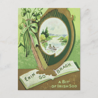 Cartão postal do dia de Patrick, Rua Vintage.