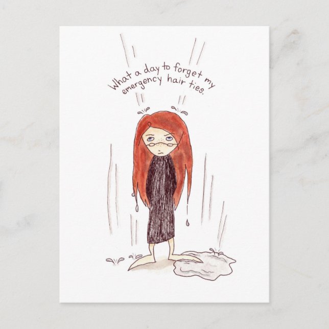 Cartão postal do Dia do Cabelo Mau (Frente)