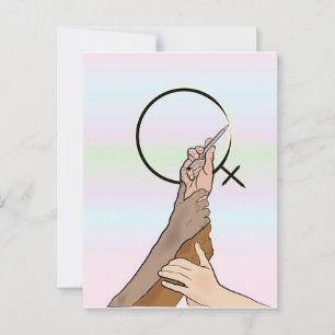 Cartão postal do Dia Internacional da Mulher