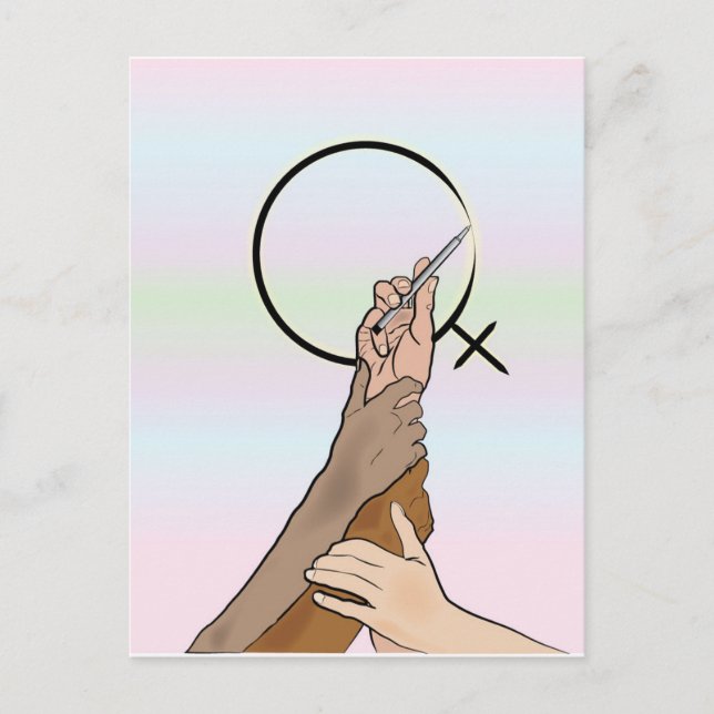 Cartão postal do Dia Internacional da Mulher (Frente)