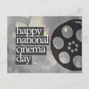 cartão postal do dia nacional do cinema feliz