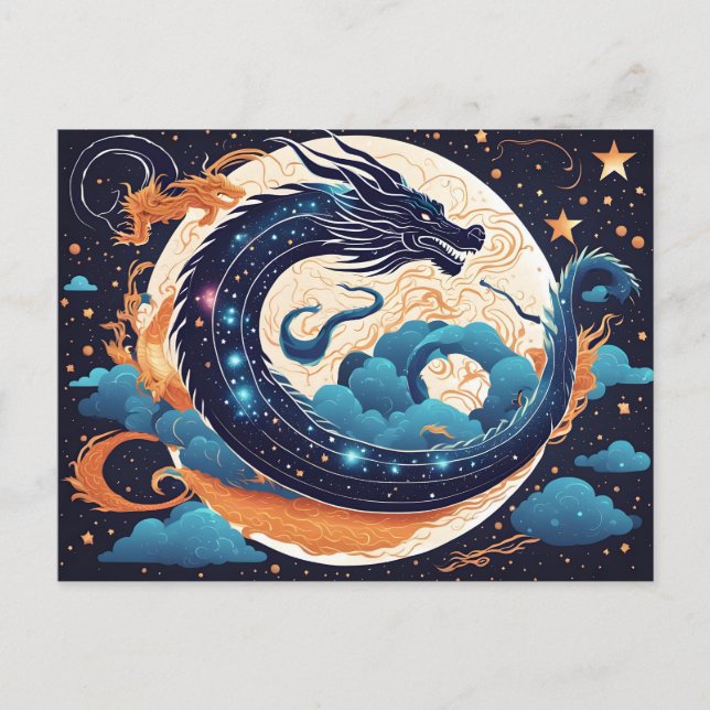 cartão postal do dragão da lua (Frente)