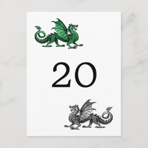 Cartão postal do Dragão Verde Prateado