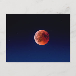 Cartão Postal do Eclipse Lunar da Lua de Sangue (S