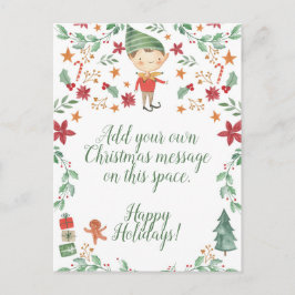 Cartão postal do Elf Boy Natal
