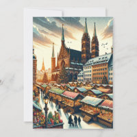 Cartão Postal do Encantador Mercado de Natal de Nu