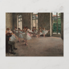 Cartão postal do ensaio de ballet de Edgar Degas