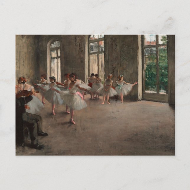 Cartão postal do ensaio de ballet de Edgar Degas (Frente)