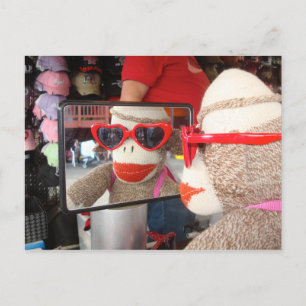 Cartão postal do Ernie o Macaco de Meia