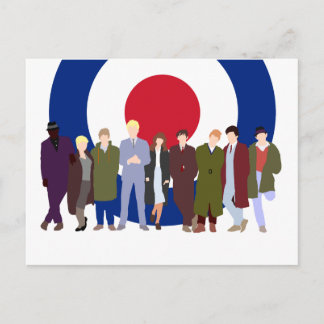 Cartão postal do escooterista Alvo do Mod