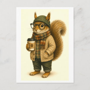 Cartão postal do esquilo hipster