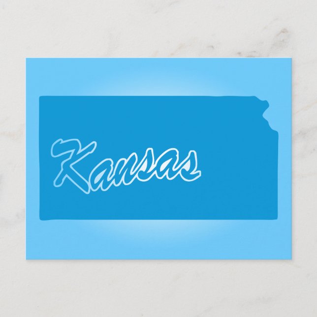 Cartão postal do estado do Kansas (Frente)